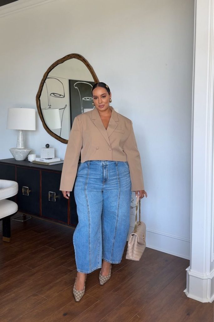 plus size denim outfits